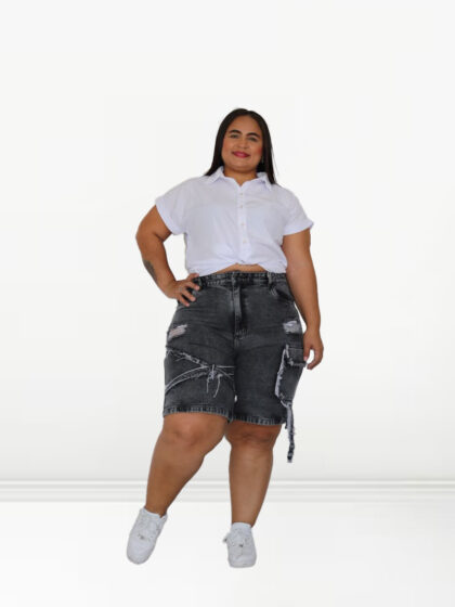 Bermuda Cargo Gris Oscuro - Talla Plus