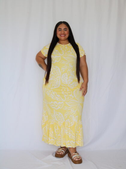 Vestidos Largos Estampados de Hojas - Talla Plus