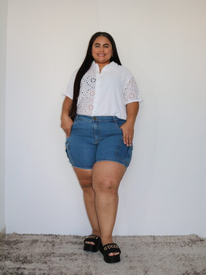 Camisa Elegante Bordada - Talla Plus